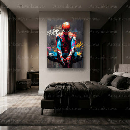 Premium Spider-Man Marvel canvas wall decor Made in USA