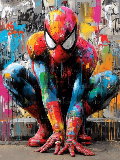 Spider-Man Urban Venom graffiti canvas wall art for Marvel fans