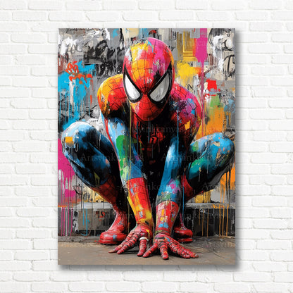 Spider-Man Urban Venom graffiti artwork on premium canvas