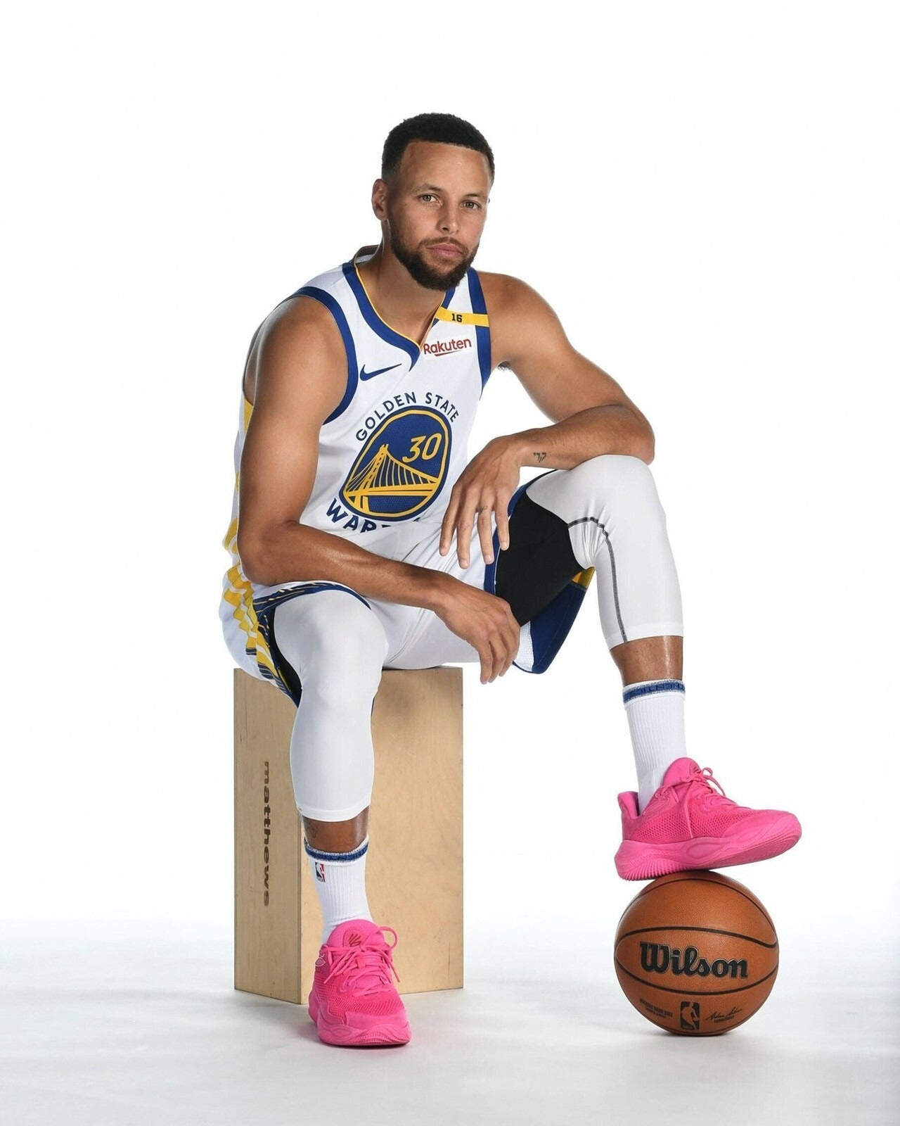 Stephen Curry studio pose Golden State Warriors canvas wall art