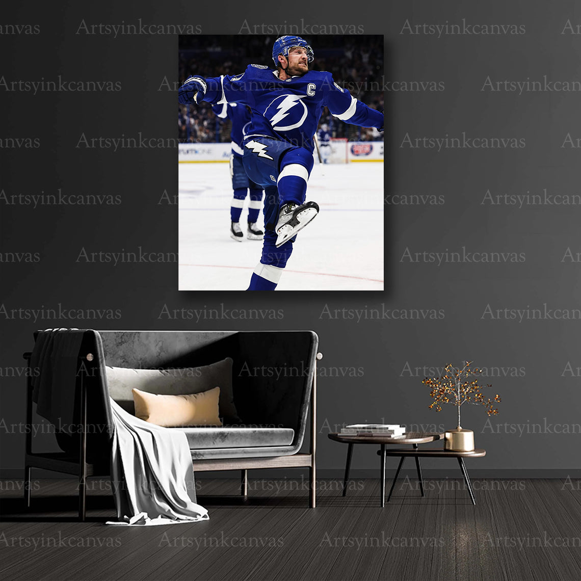 Steve Stamkos goal celebration collector canvas art