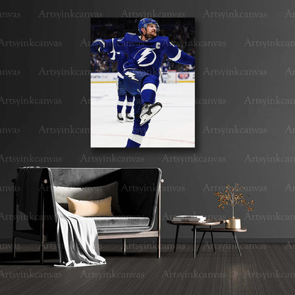 Steve Stamkos goal celebration collector canvas art
