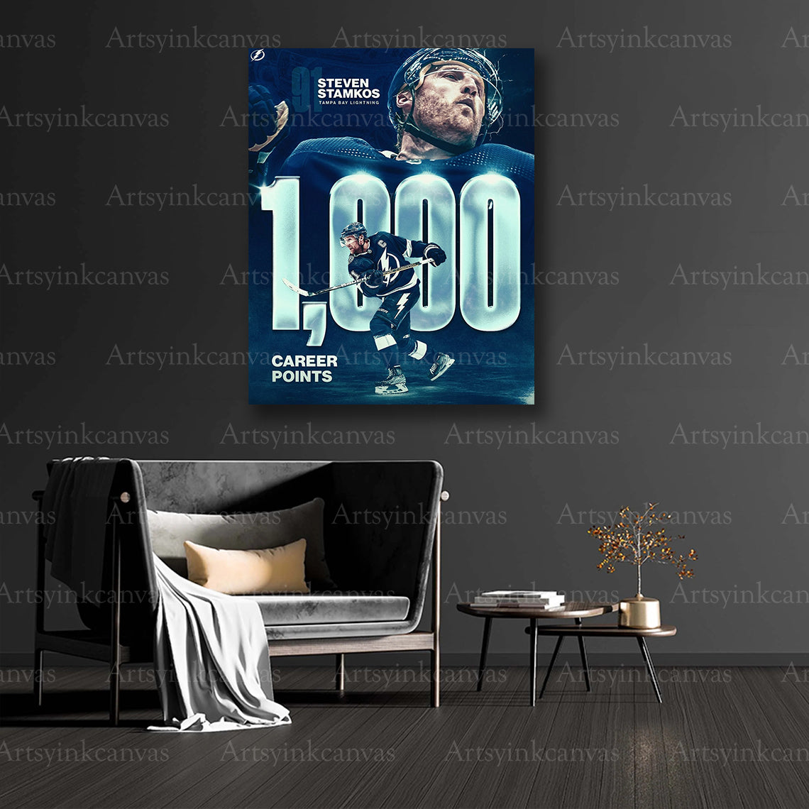 Steven Stamkos NHL milestone collector canvas art