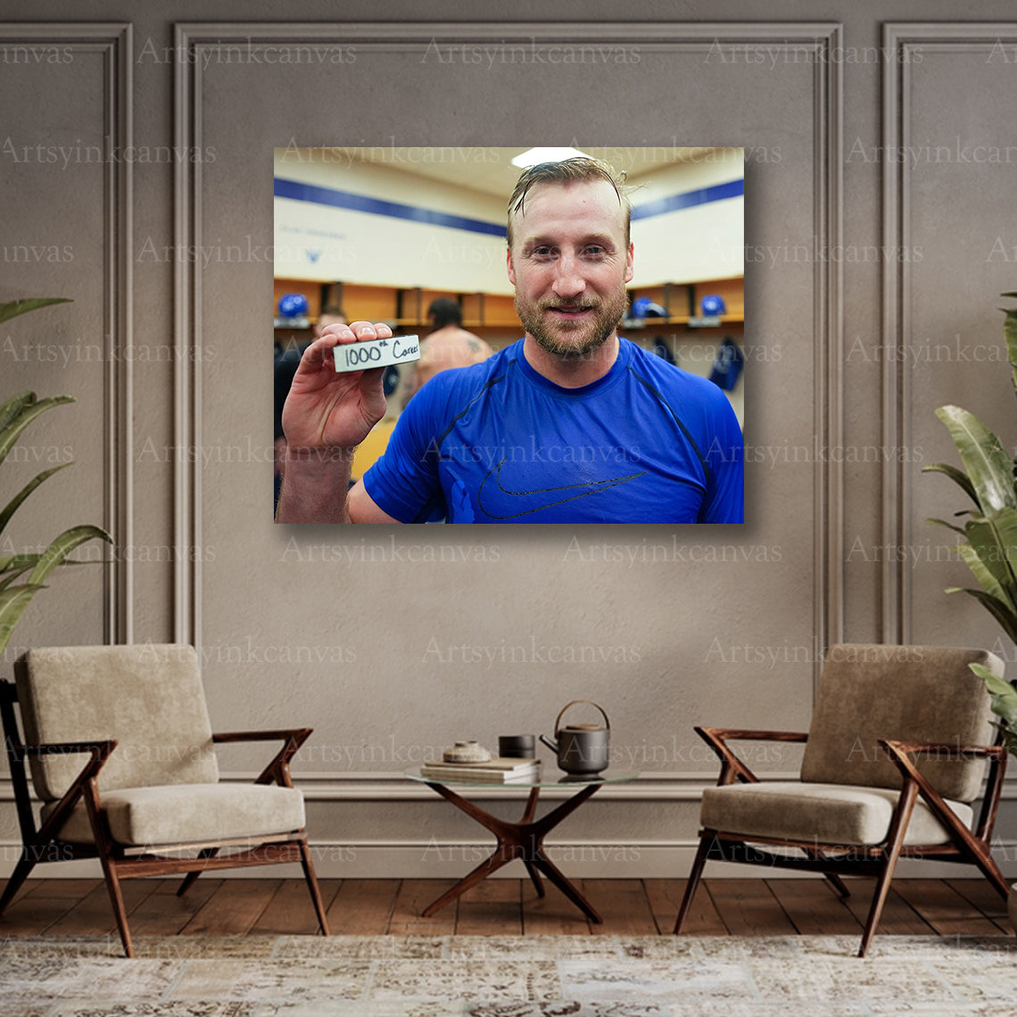 Steven Stamkos career points puck collector canvas art