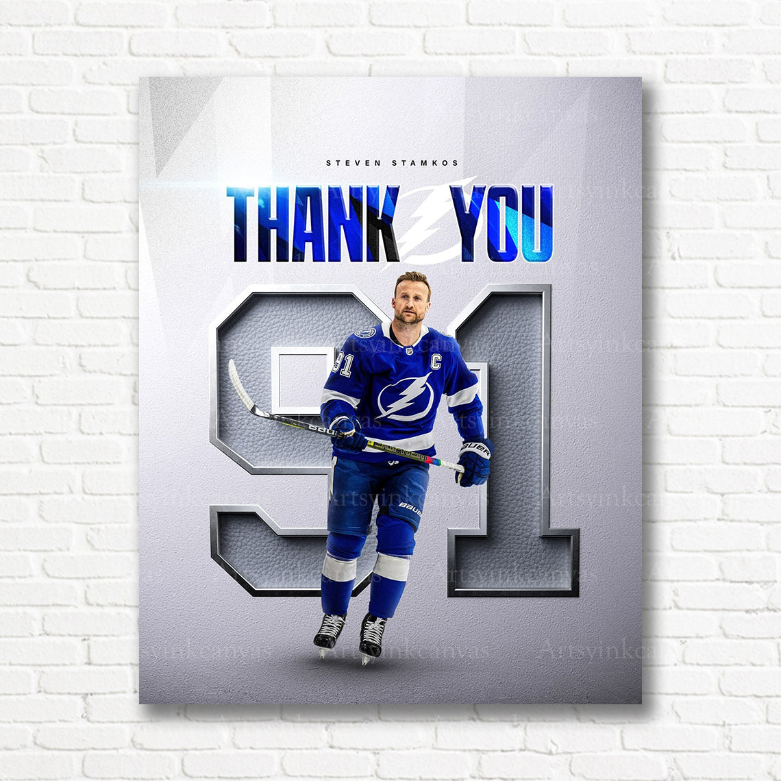Steven Stamkos Lightning career collage canvas print