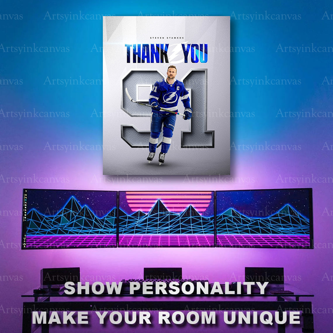 Steven Stamkos NHL hockey collage artwork