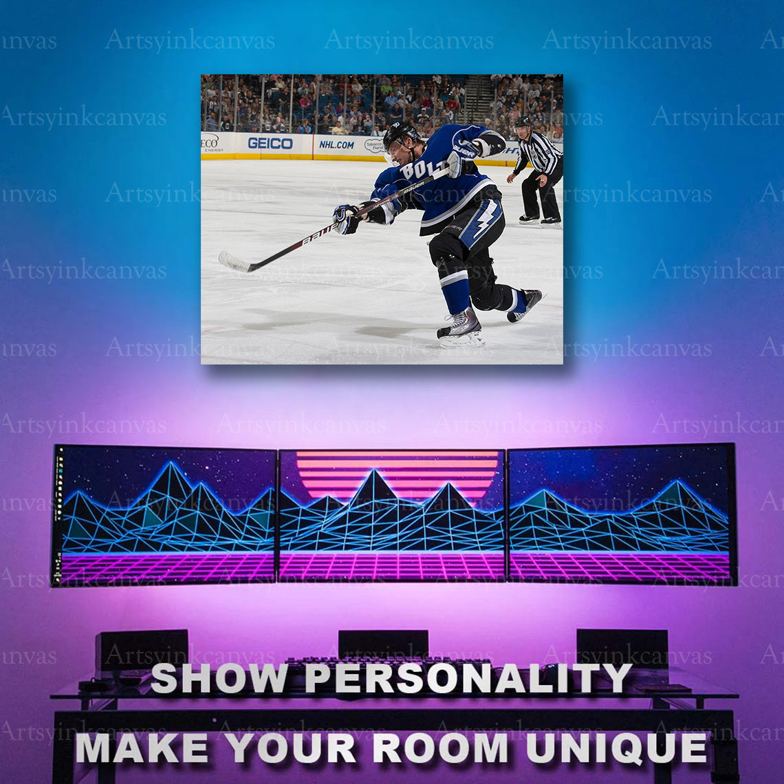 Steven Stamkos NHL slapshot hockey artwork