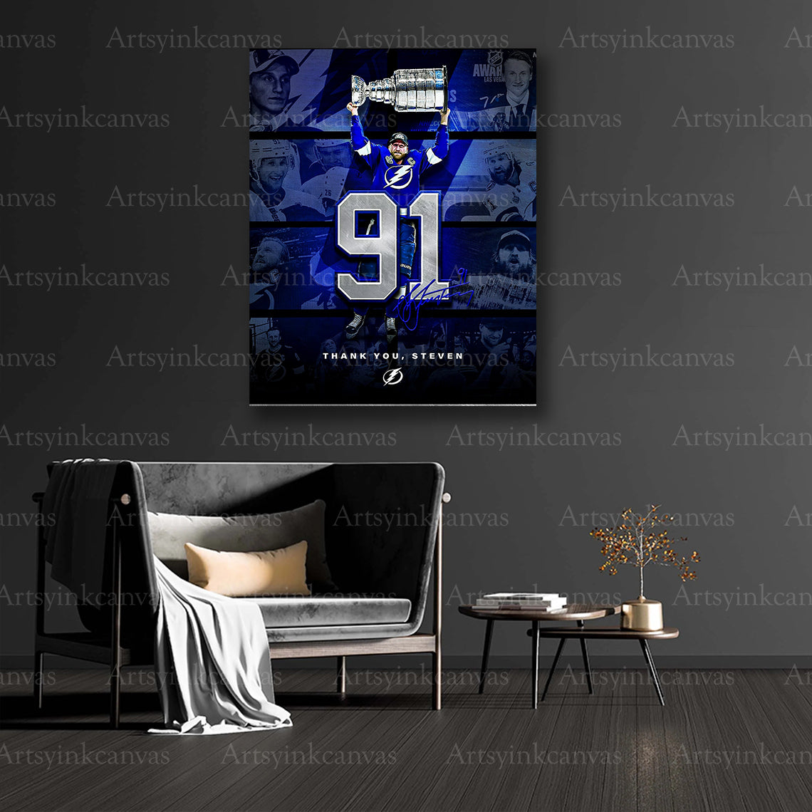 Steven Stamkos hockey legend collage collector canvas art