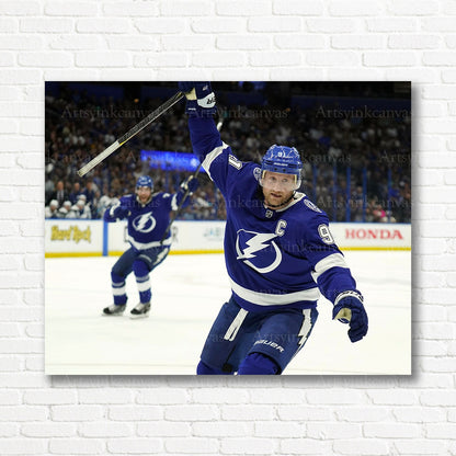 Steven Stamkos Lightning goal celebration canvas print