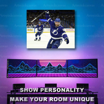 Steven Stamkos NHL goal celebration hockey artwork