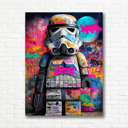 Stormtrooper Star Wars graffiti canvas print