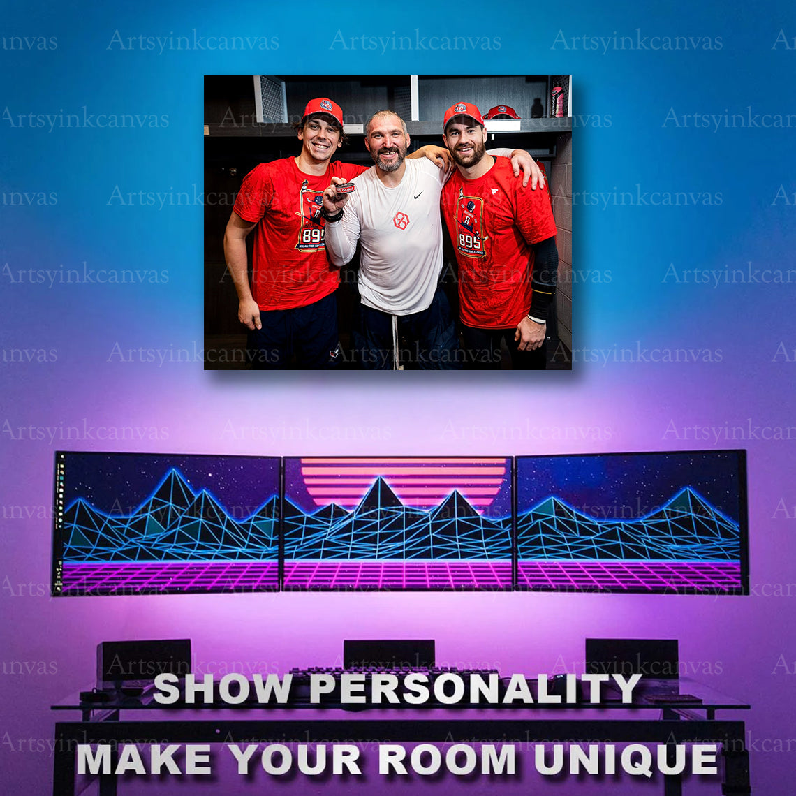Washington Capitals 895 goal celebration artwork