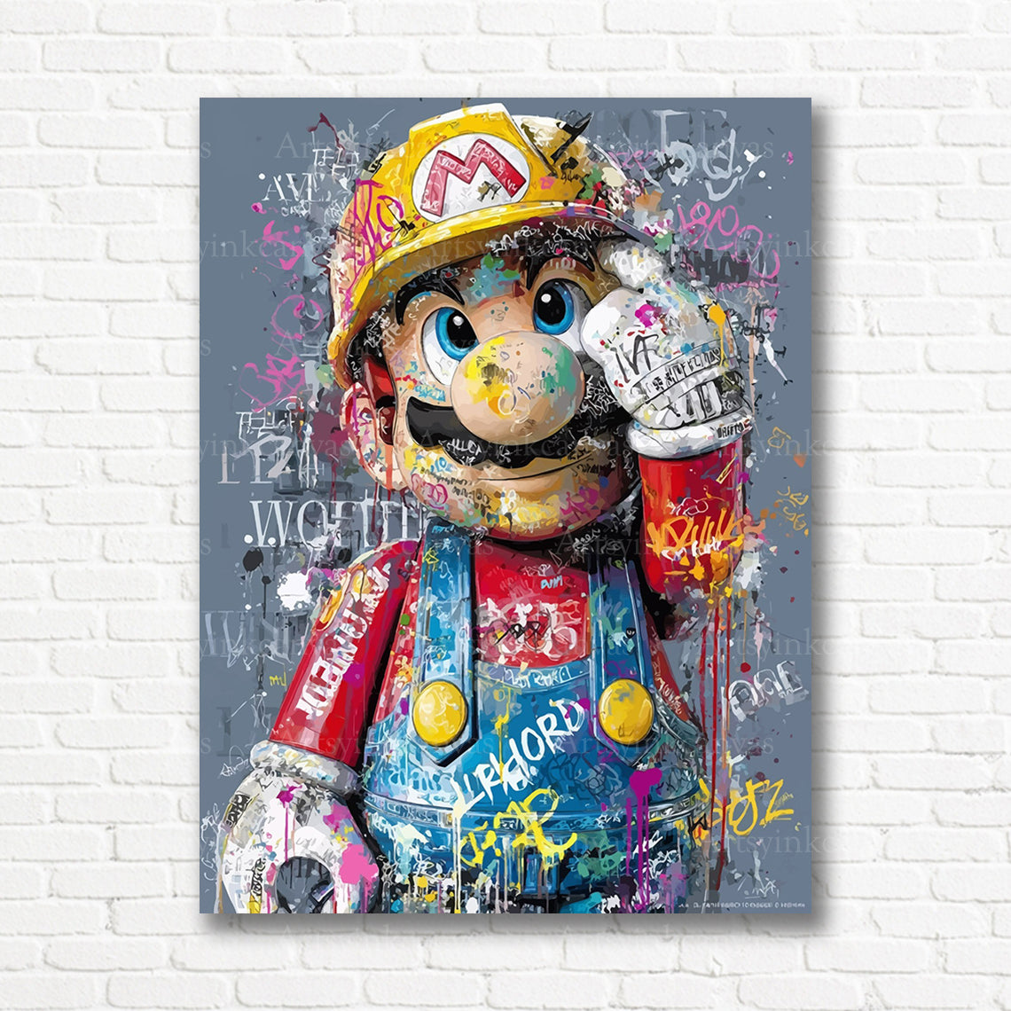 Super Mario colorful gaming canvas print