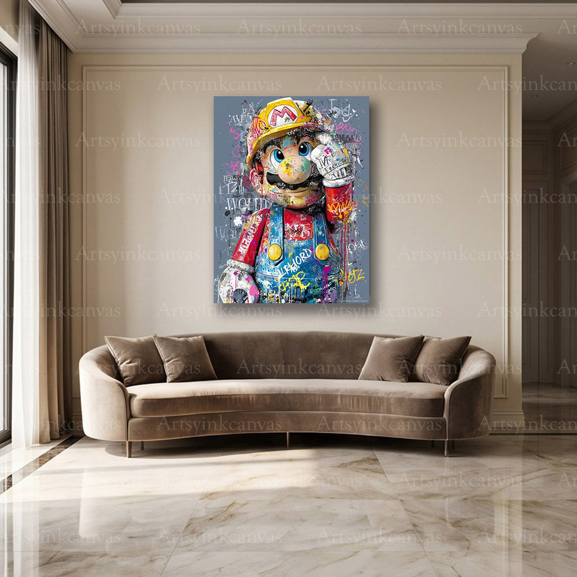 Super Mario Mushroom Kingdom wall decor
