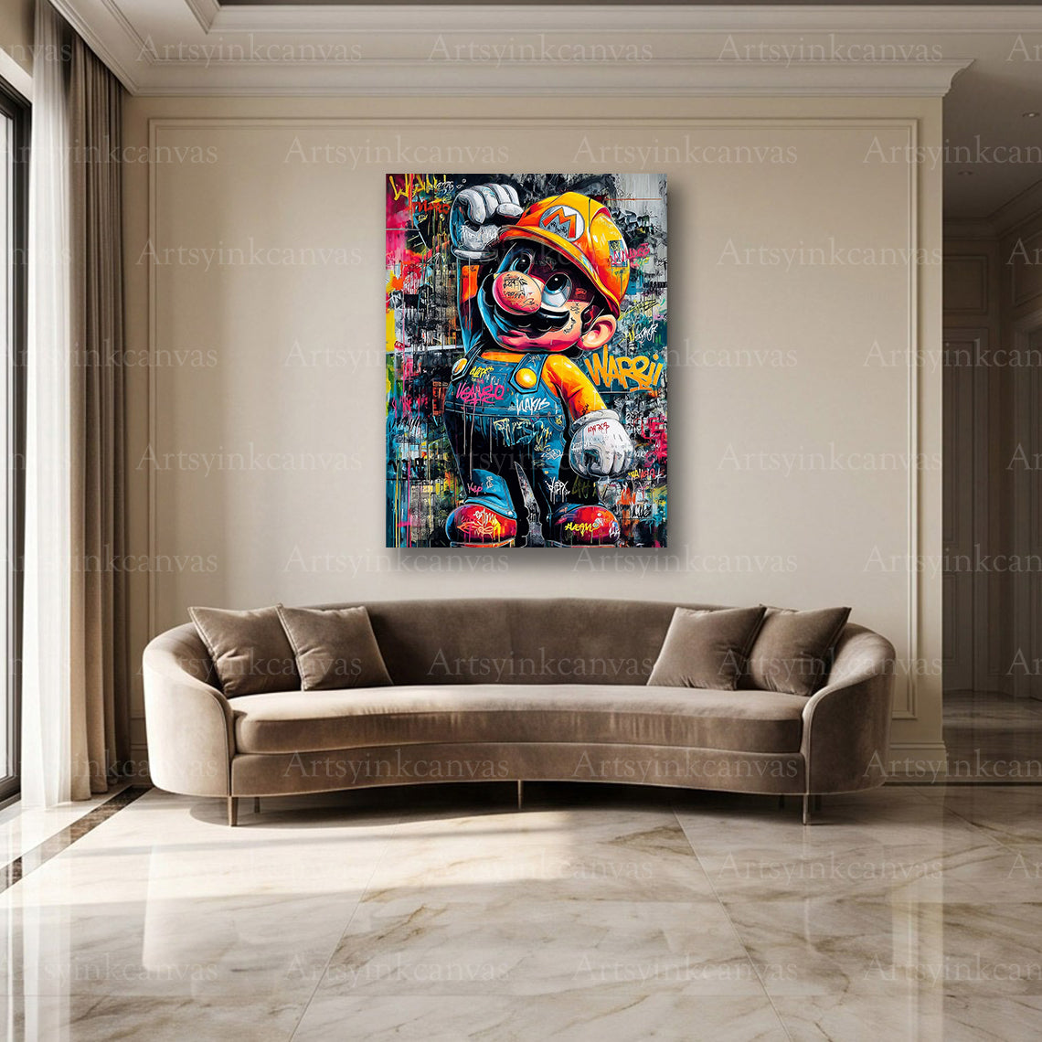 Super Mario retro video game wall decor