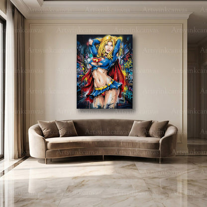 Supergirl steel icon wall decor
