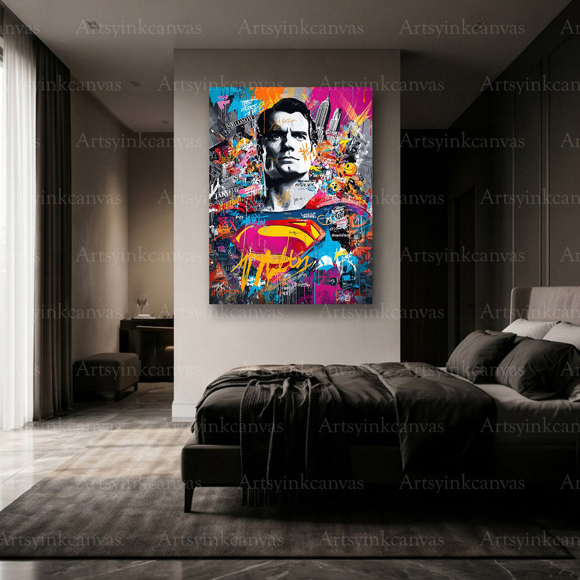 Premium Superman canvas wall decor