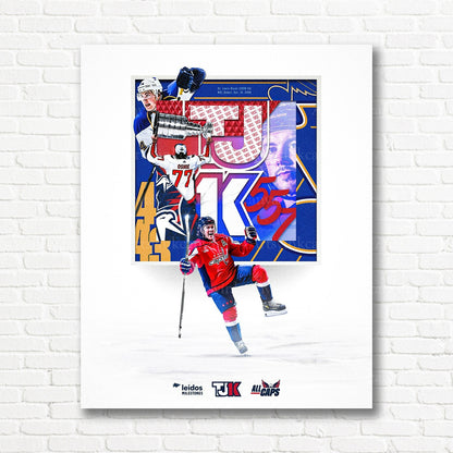 TJ Oshie 1000 NHL games collage canvas print