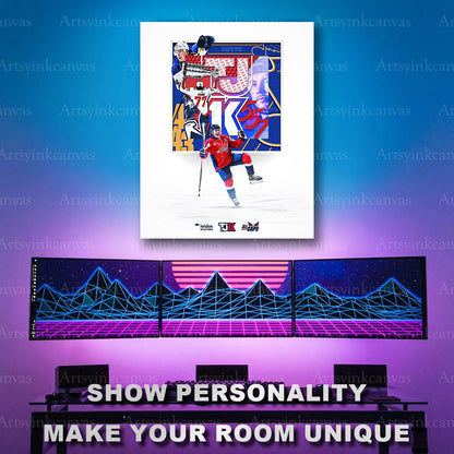 T.J. Oshie Washington Capitals milestone collage artwork
