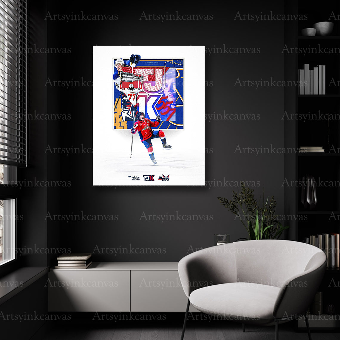 Washington Capitals 1000 games collage wall decor