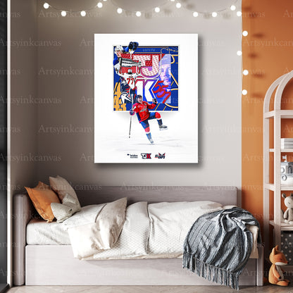 Premium T.J. Oshie 1000 games milestone canvas print