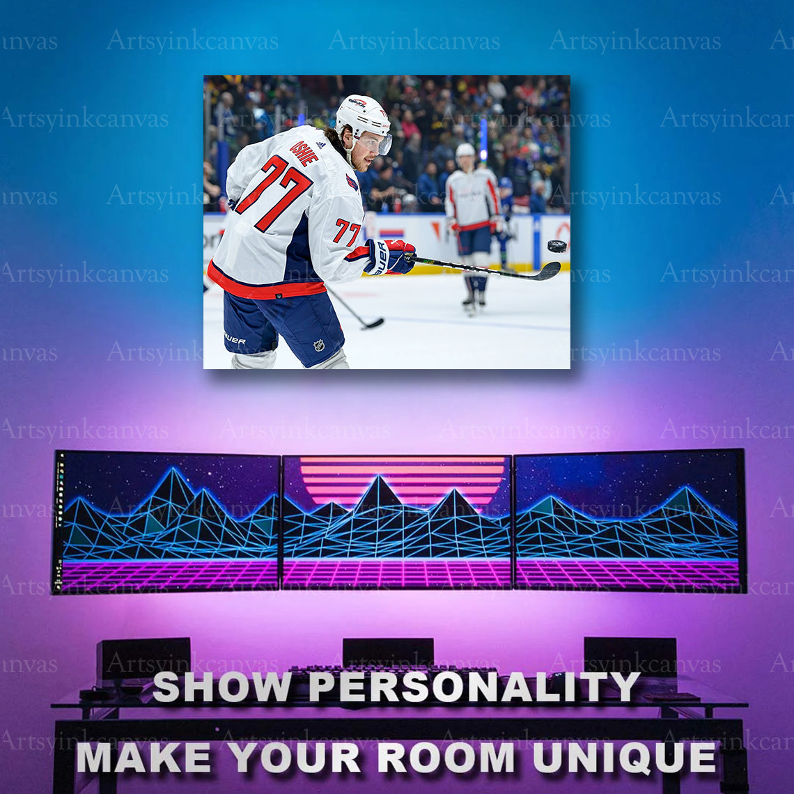 T.J. Oshie Washington Capitals milestone artwork