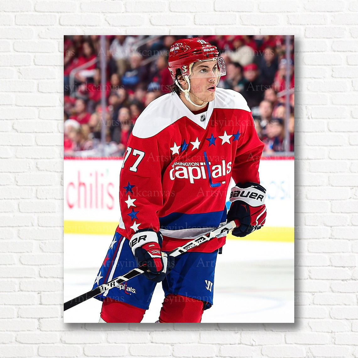 TJ Oshie Washington Capitals skating canvas print