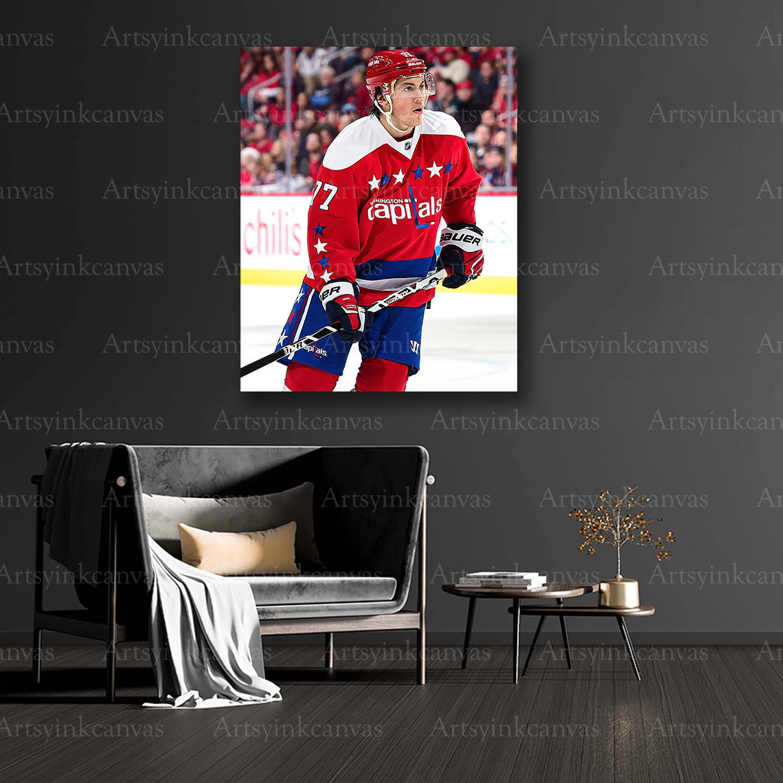 TJ Oshie collector hockey canvas art