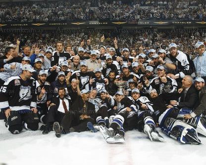 Tampa Bay Lightning 2004 Stanley Cup Champions team canvas wall art