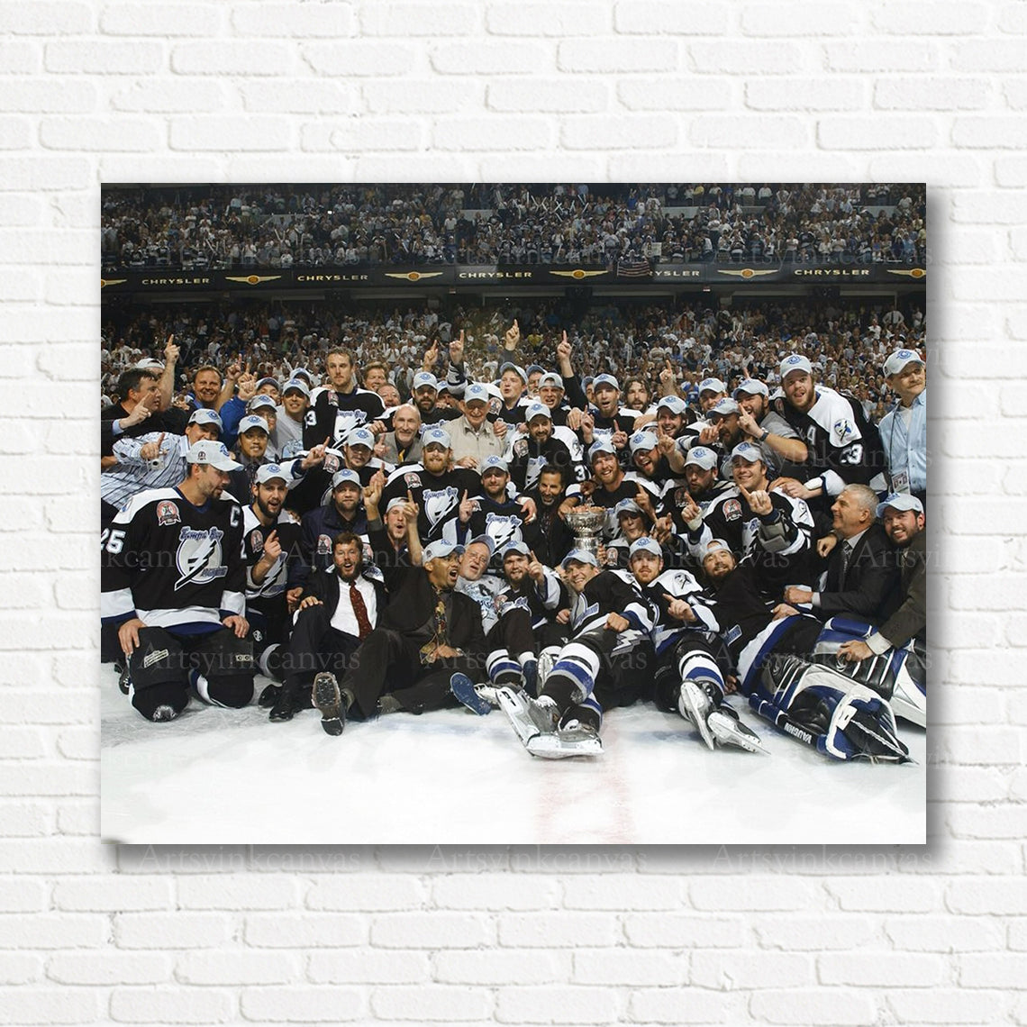 Tampa Bay Lightning 2004 Stanley Cup championship team canvas print