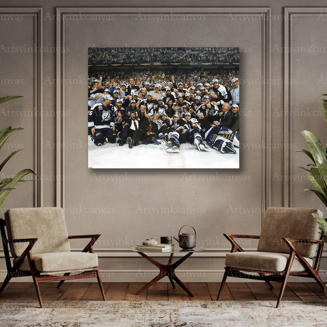 2004 Lightning Stanley Cup collector canvas art