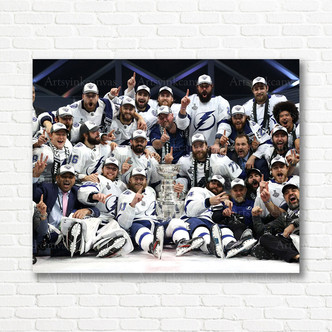 Tampa Bay Lightning 2020 Stanley Cup championship team canvas print