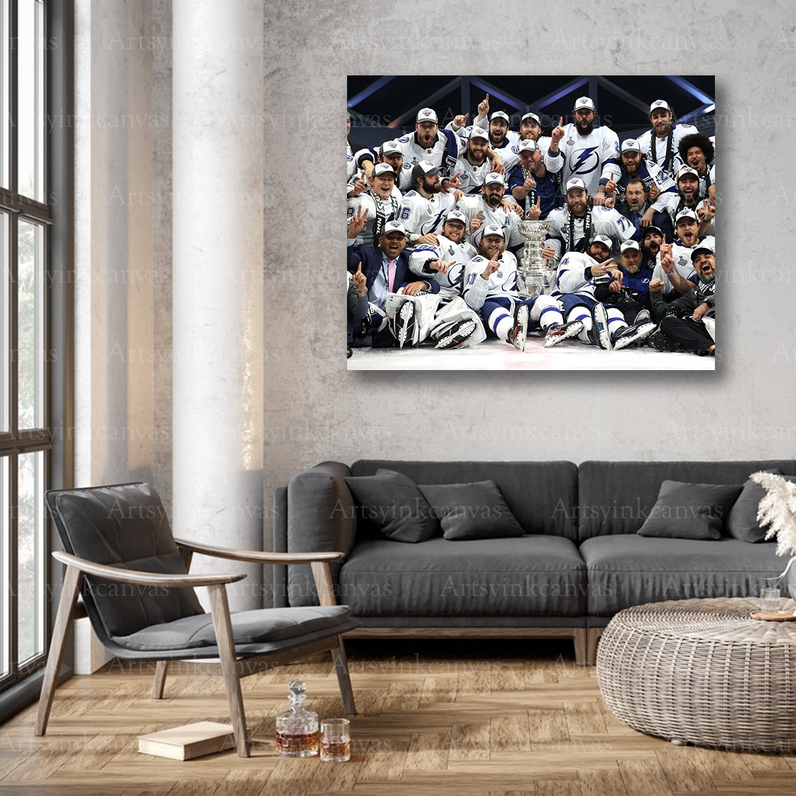 Tampa Bay Lightning championship team wall decor