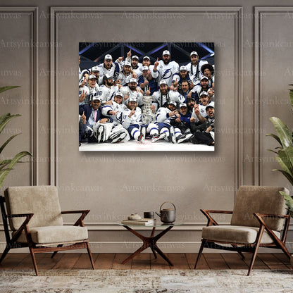 2020 Lightning Stanley Cup collector canvas art