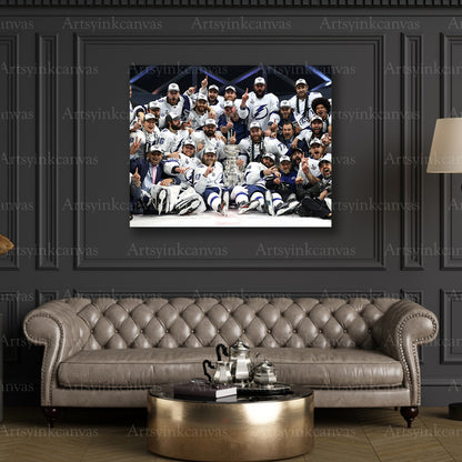 Premium Tampa Bay Lightning 2020 championship canvas print