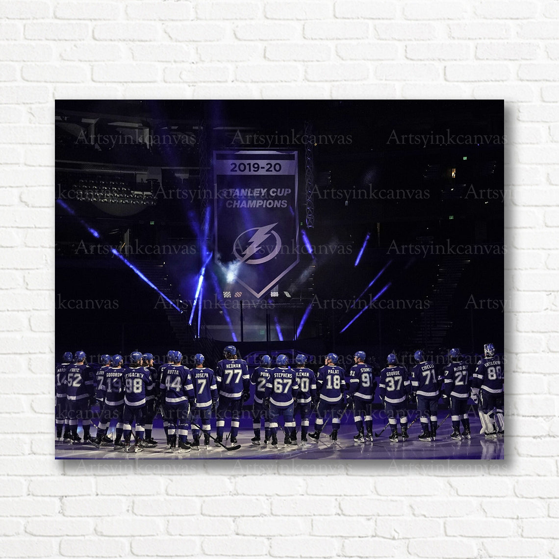 Tampa Bay Lightning 2021 championship banner canvas print
