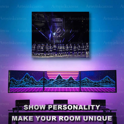 2021 Tampa Bay Lightning Stanley Cup Champions banner artwork