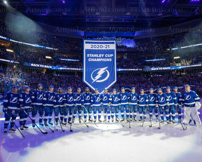 Tampa Bay Lightning 2021 Stanley Cup Champions canvas wall art