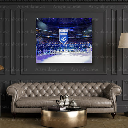 Premium Lightning 2021 Stanley Cup canvas print