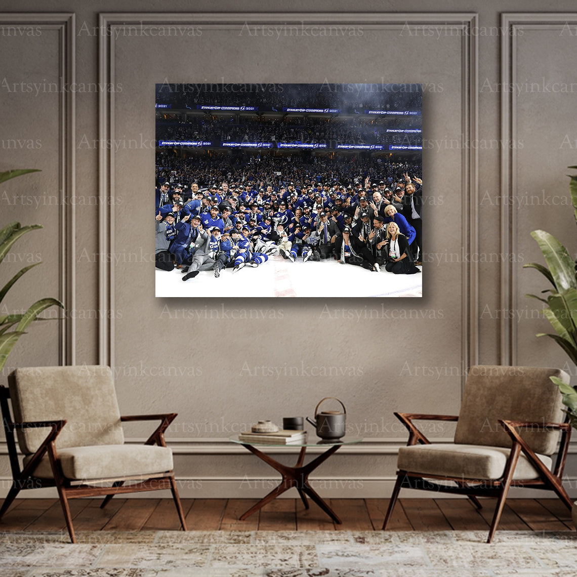 2021 Lightning Stanley Cup collector canvas art