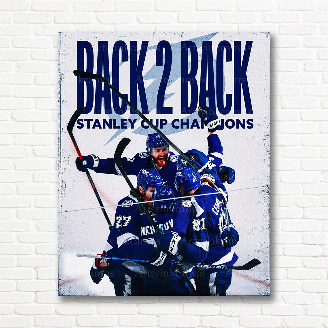 Tampa Bay Lightning 2020 2021 Stanley Cup championship canvas print