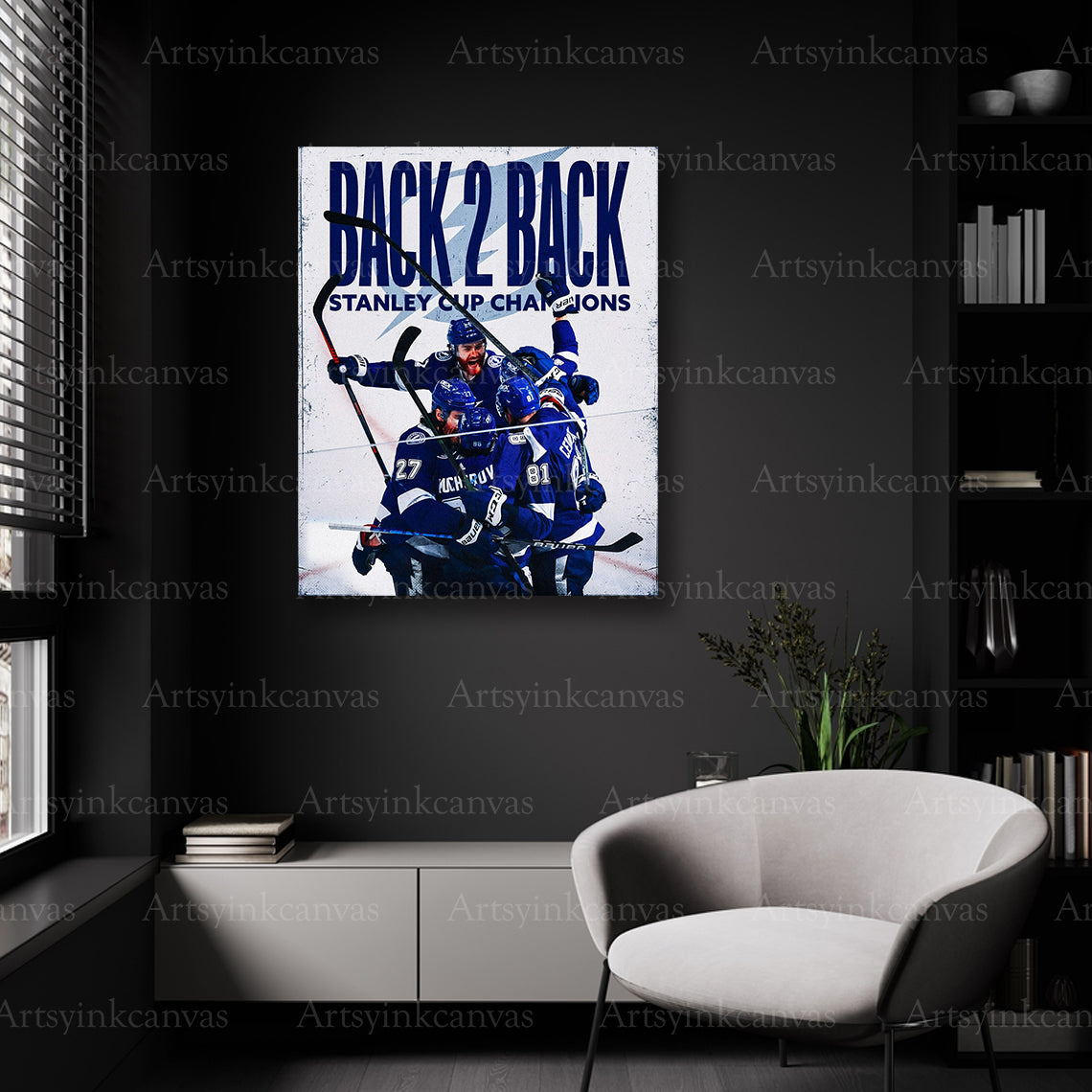 Lightning Stanley Cup championship wall decor