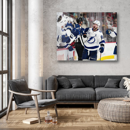 Tampa Bay Lightning Nikita Kucherov hat trick wall decor