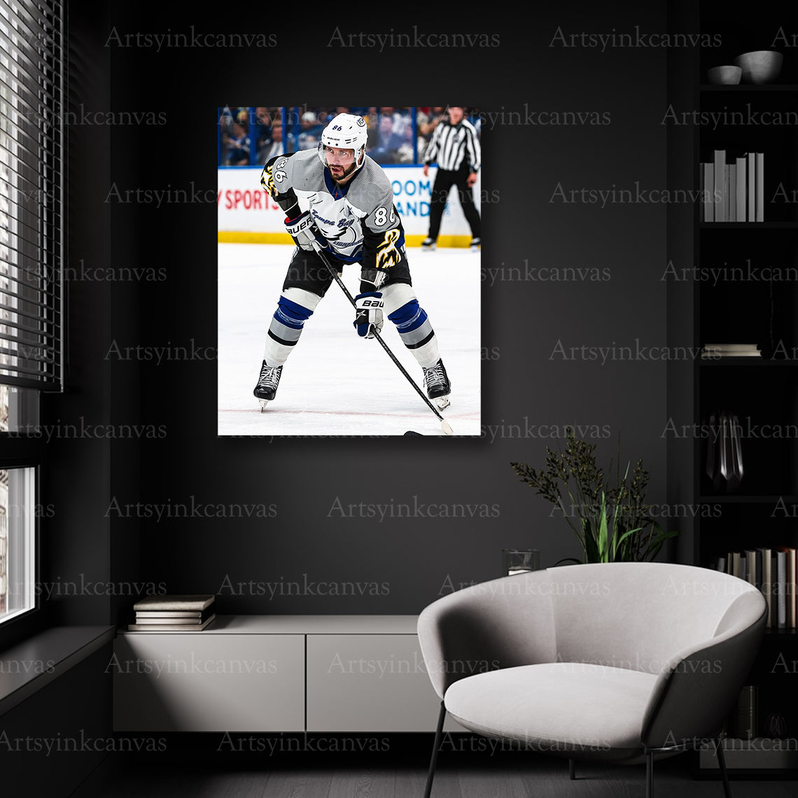 Tampa Bay Lightning Reverse Retro Kucherov wall decor