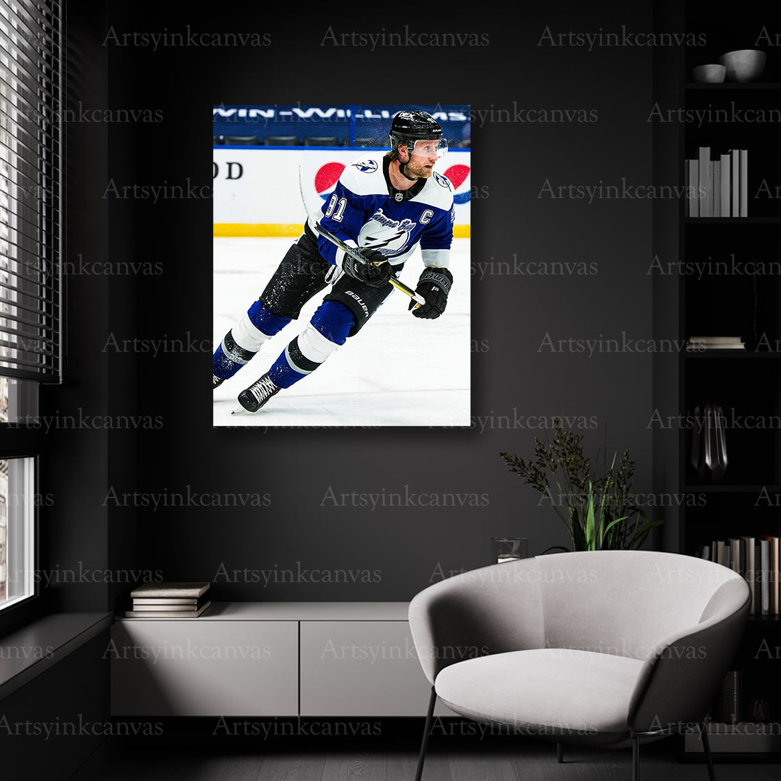 Tampa Bay Lightning Steve Stamkos Reverse Retro wall decor
