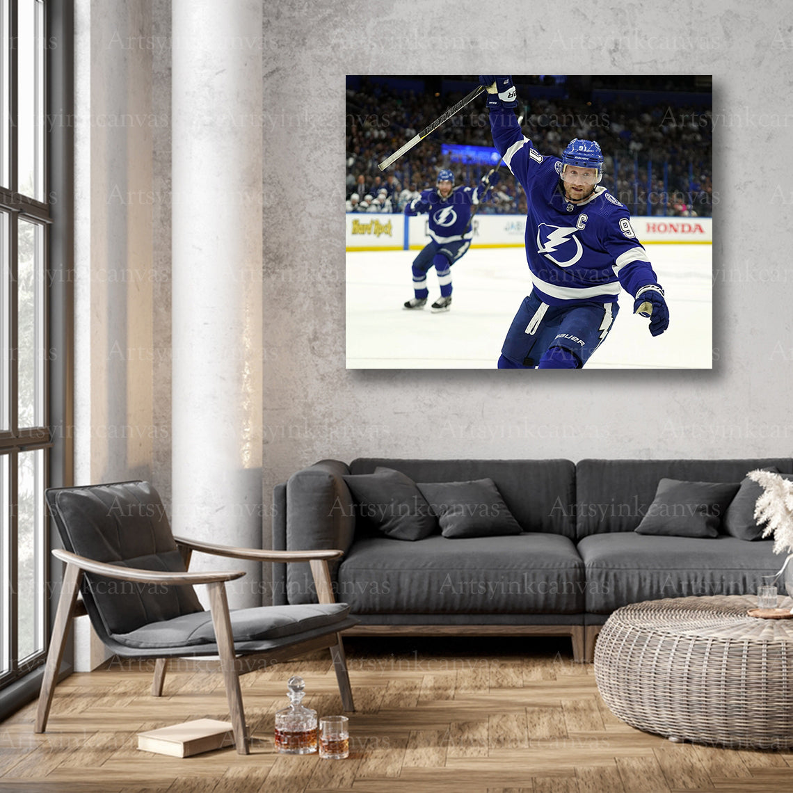Tampa Bay Lightning Steven Stamkos celebration wall decor