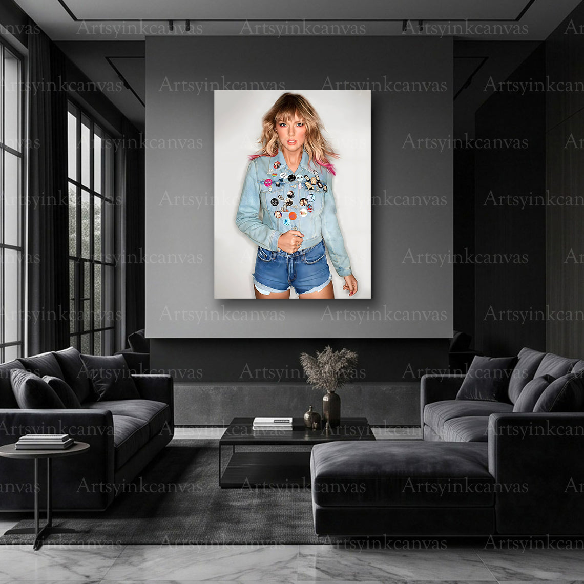 Taylor Swift glamorous pop star artwork