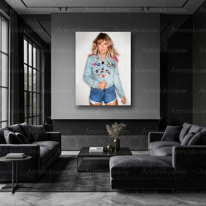 Taylor Swift glamorous pop star artwork