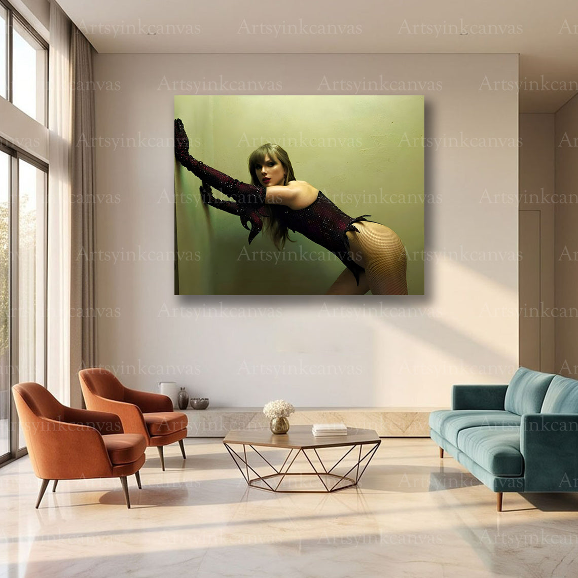 Taylor Swift fashion and music canvas art