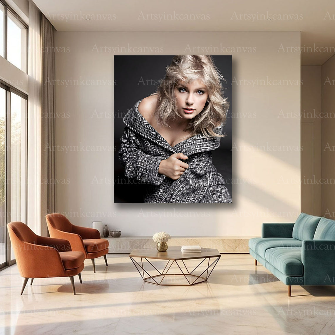 Taylor Swift music glamour canvas art